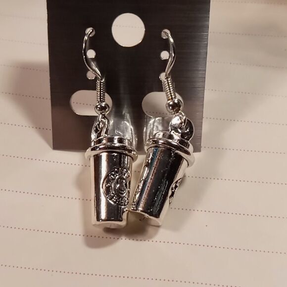 Coffee to go earrings - Picture 1 of 3